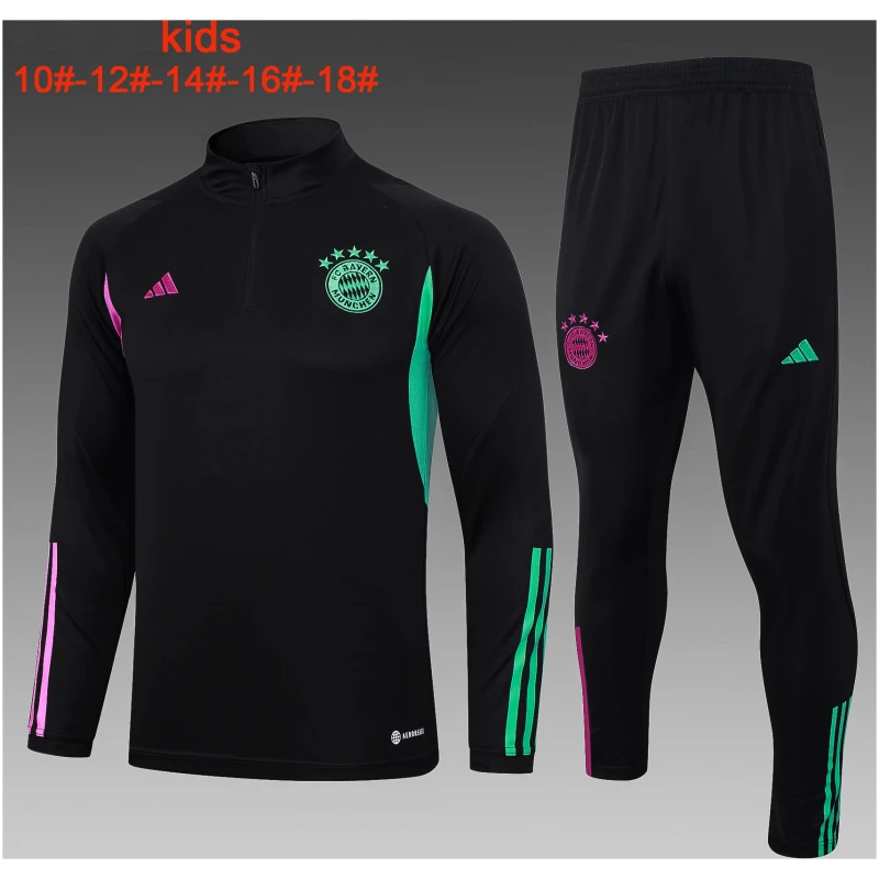 Ensemble d’entraînement noir pour enfants du Bayern Munich 2023/24