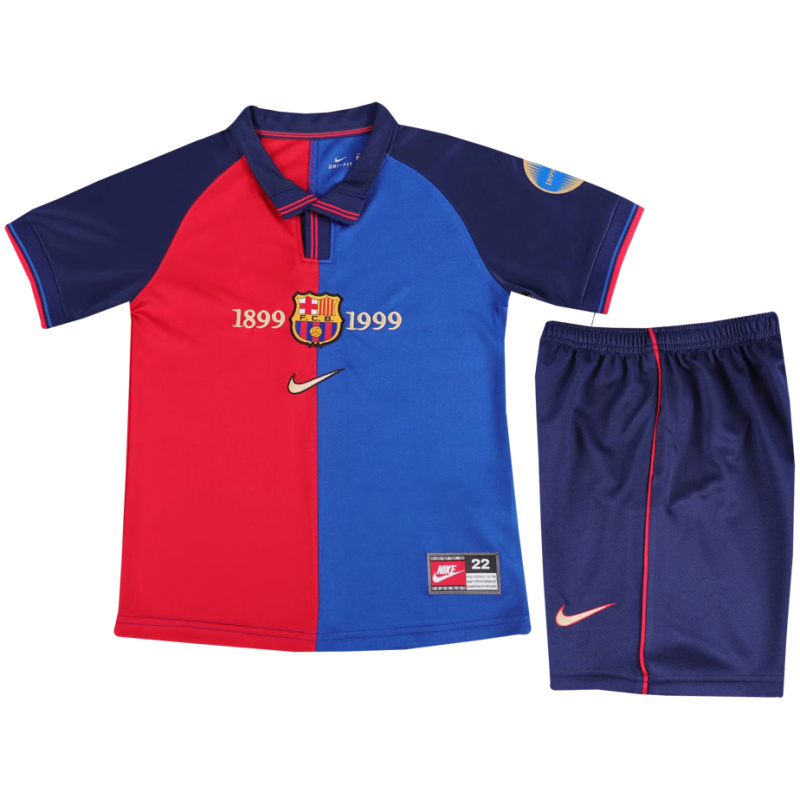 Maillot rétro enfant de Barcelone centenaire 1989-1999