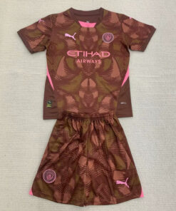 Maillot de gardien de but pour enfants Manchester City 2024/25 Coffee