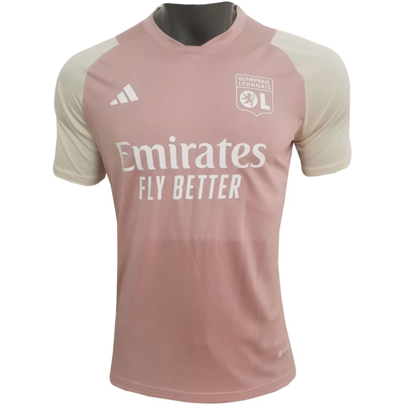 Maillot d’entraînement court avant-match Olympique Lyonnais Rose 2023/24