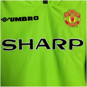 Maillot de Gardien de But Rétro Manchester United Vert Manche Longue 1998/99