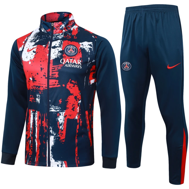Survêtement d’entraînement PSG Veste + Pantalon Rouge / Bleu 2024/25