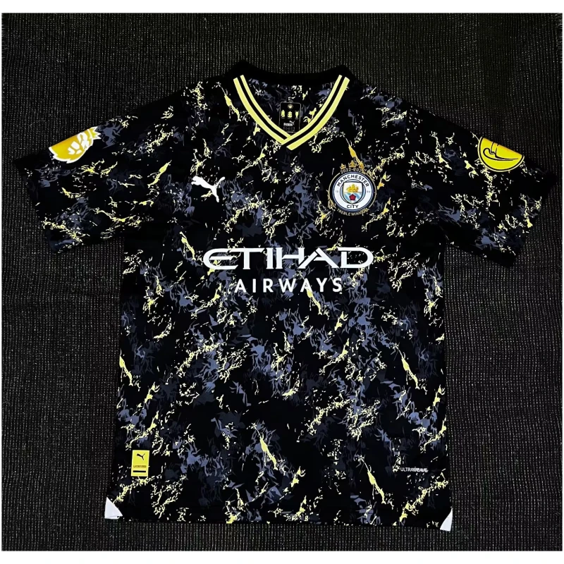 Maillot Édition Spéciale Manchester City Noir – Or 2023/24