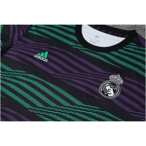 Ensemble d'entraînement court du Real Madrid vert - violet 2023/24