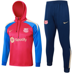 Sweat à Capuche Barcelone + Pantalon Survêtement Rouge-Bleu 2024/25