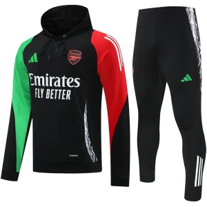 Survêtement d’entraînement Arsenal : Sweat à capuche + Pantalon Noir 2024/25