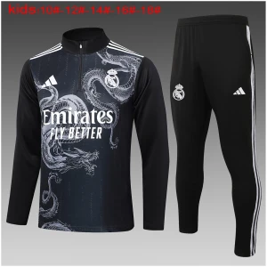 Ensemble d'entraînement pour enfants Real Madrid Dragon Noir 2024/25