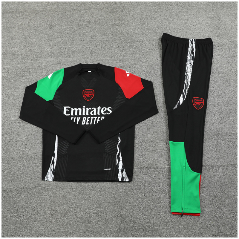 Ensemble d’entraînement Arsenal pour enfants noir 2024/25