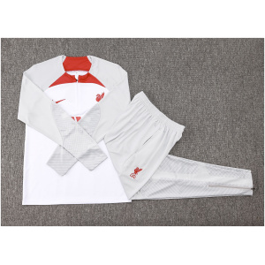 Ensemble d'entraînement enfant Liverpool blanc 2023/24