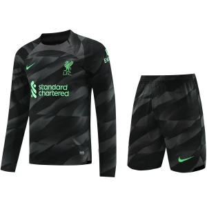Maillot de Gardien de But de Liverpool 2023/24 Manches Longues Noir