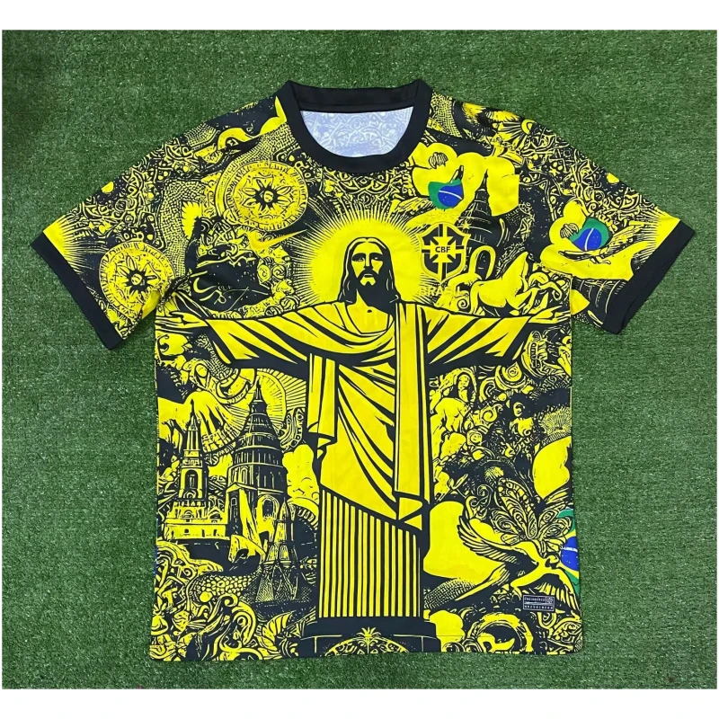 Maillot édition spéciale Brésil Jesus Jaune 2024