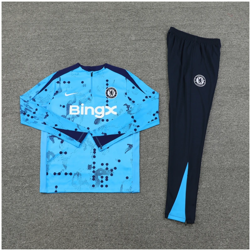 Ensemble d’entraînement pour enfants Chelsea Bleu à Pois 2024/25