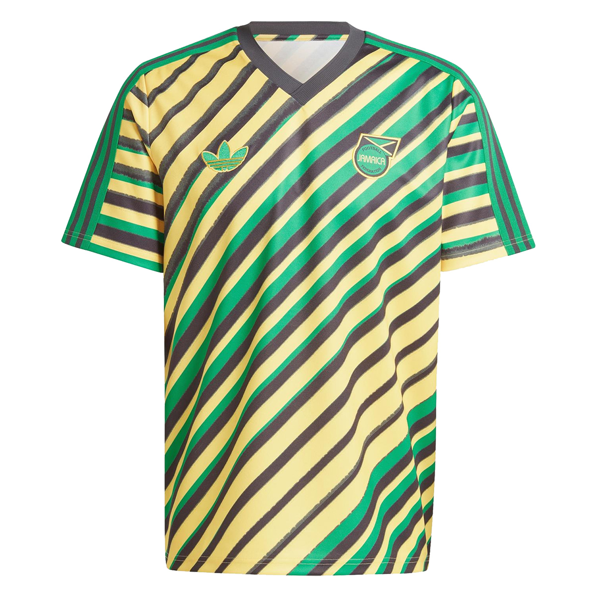 Jamaïque Tee-shirt Adicolor 3 Bandes Jersey Coton Pur 3 Couleurs 2024