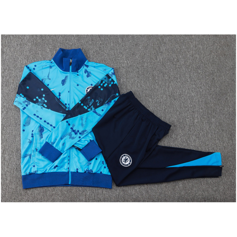 Ensemble d’entraînement pour enfants Chelsea Veste + Pantalon Bleu 2024/25