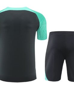 Tenue d’entraînement courte de Barcelone noir – vert 2023/24