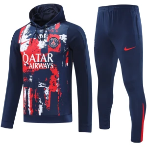 Sweat à Capuche PSG + Pantalon Ensemble d’Entraînement Motifs Royaux 2024/25