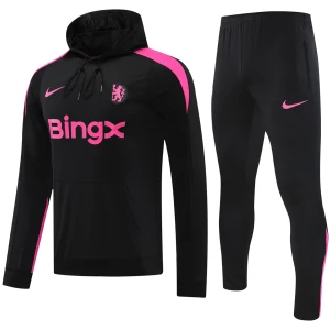 Ensemble de Survêtement Chelsea Hoodie Sweatshirt + Pantalon Noir 2024/25