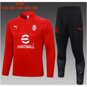 Maillot d’entraînement enfant de l’AC Milan rouge 2023/24