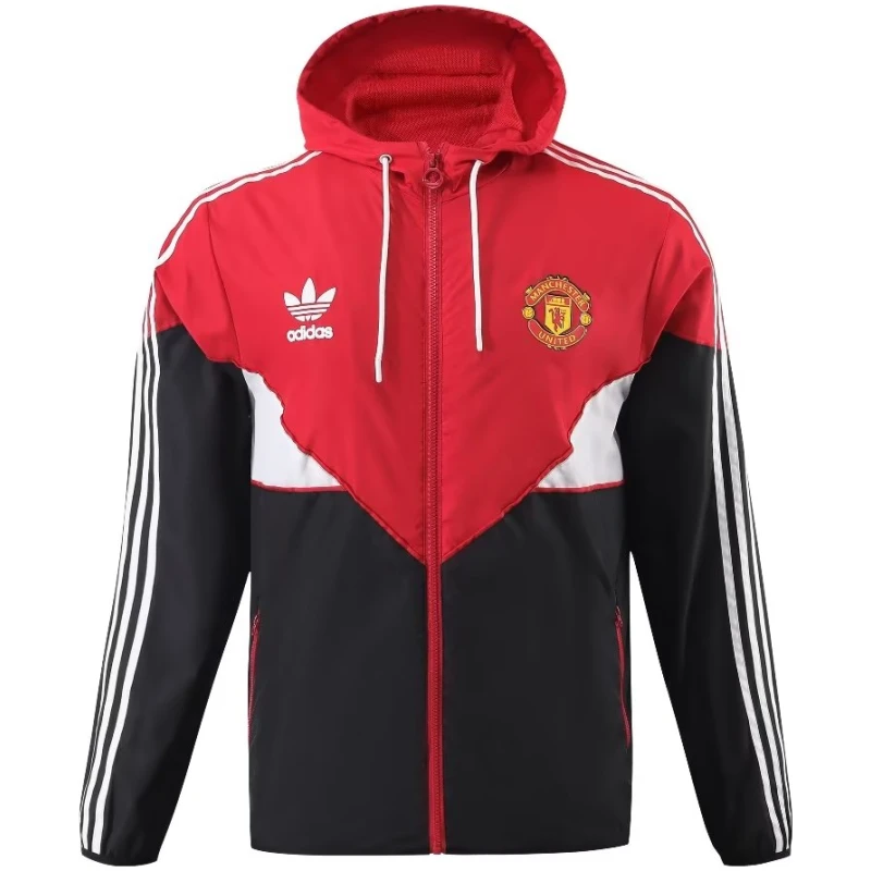 Veste coupe-vent Manchester United toutes saisons Rouge – Noir 2023/24