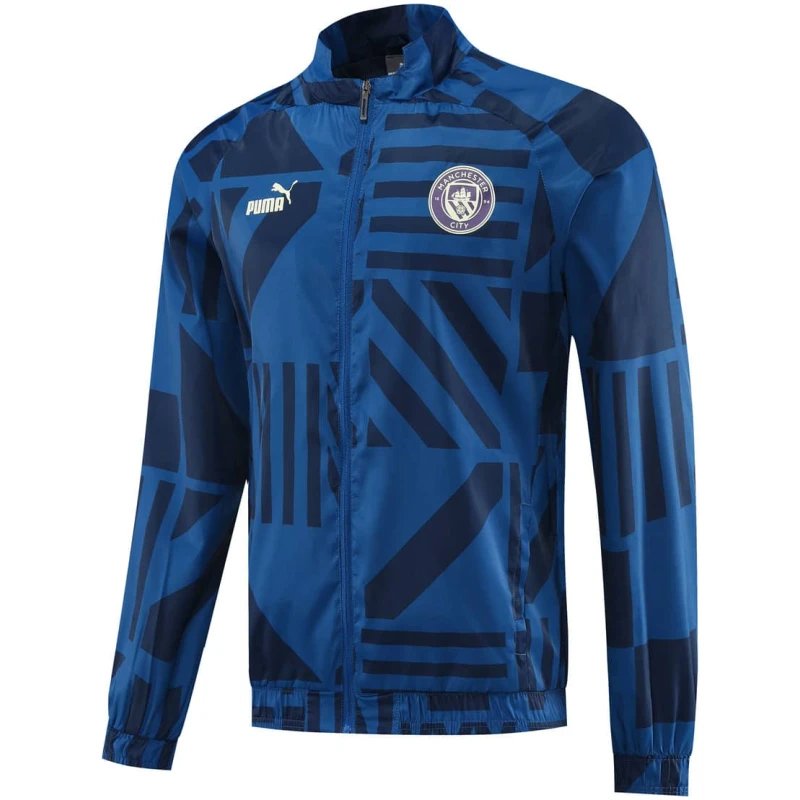 Veste Coupe-Vent Tous Temps Manchester City Bleu Nuit 2023/24