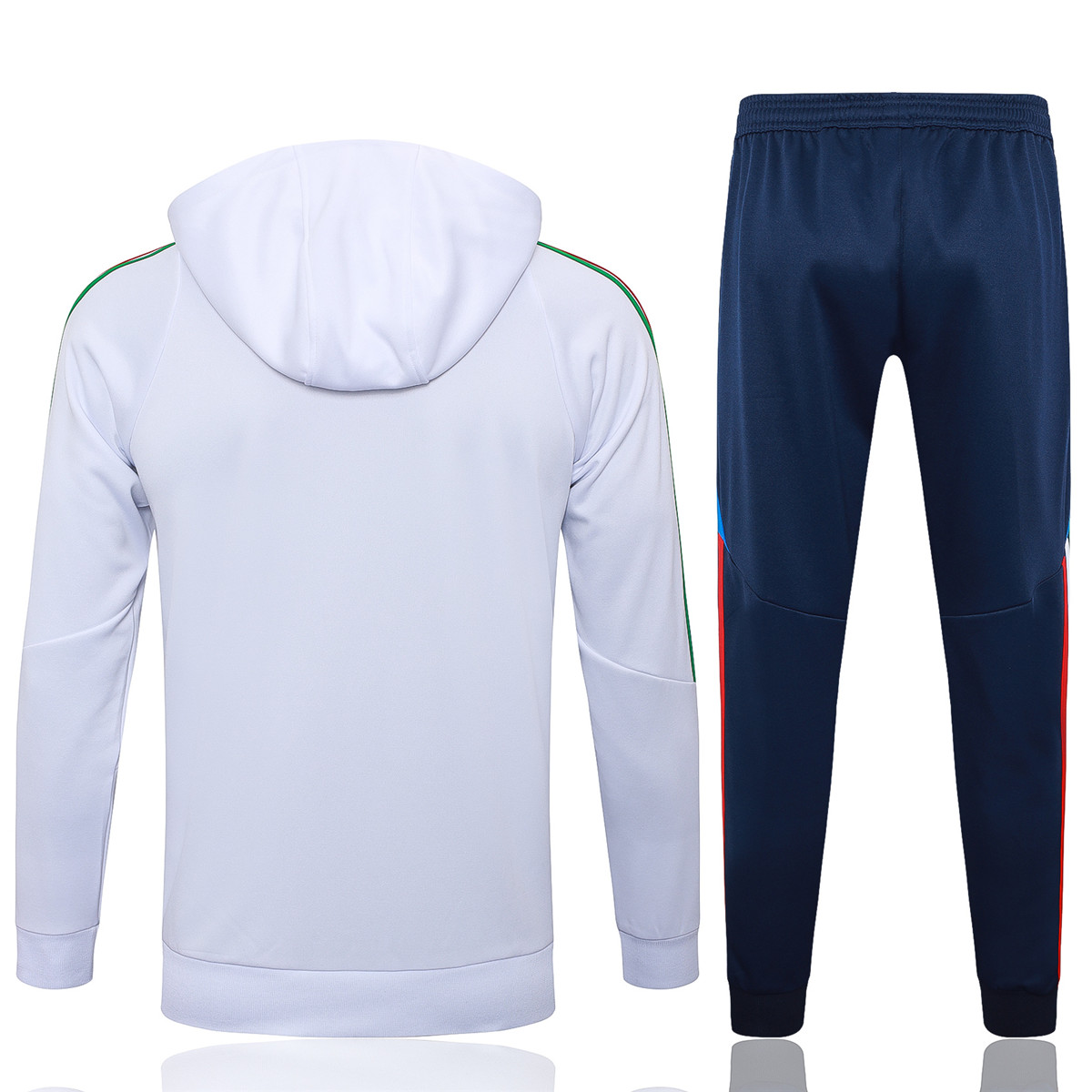 Survêtement blanc Italie 2024 : sweat à capuche + pantalon d’entraînement