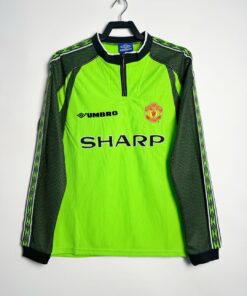 Maillot de Gardien de But Rétro Manchester United Vert Manche Longue 1998/99