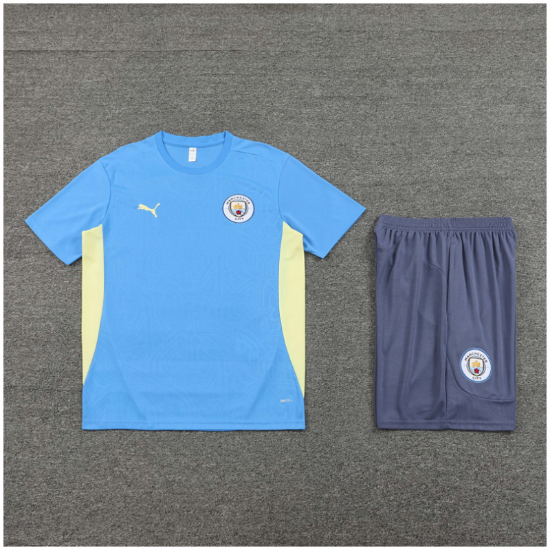 Ensemble d’Entraînement Court pour Enfants Manchester City Bleu 2024/25