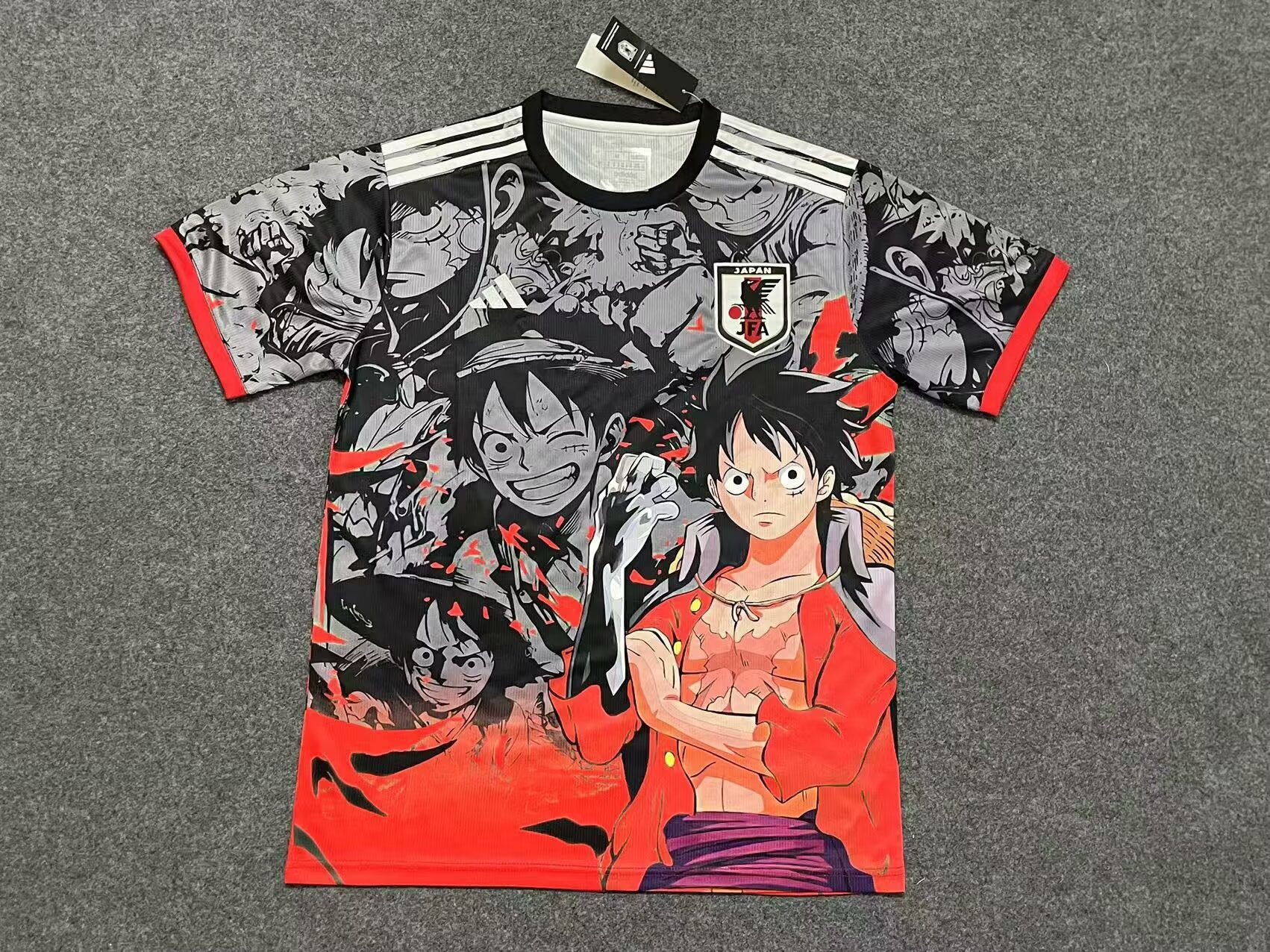 Maillot Rouge-Noir 2025 du Roi des Pirates Luffy du Japon