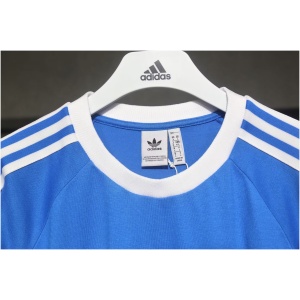 Maillot Adidas Originals Italie 3 Bandes en Pur Coton Bleu 2024 - joueur