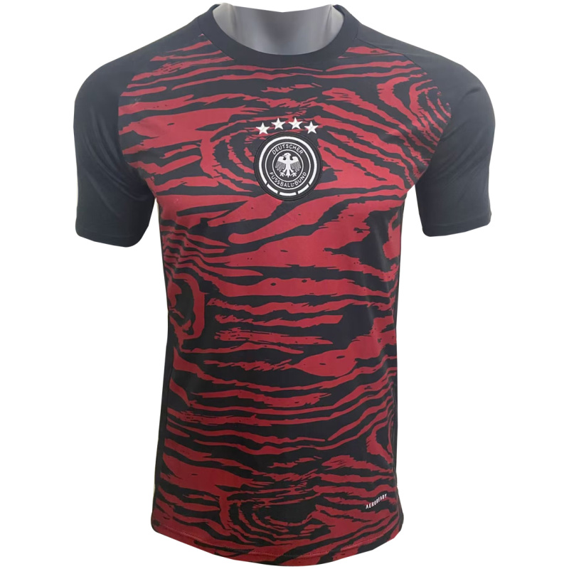 Maillot d’entraînement court de l’Allemagne rouge et noir 2024