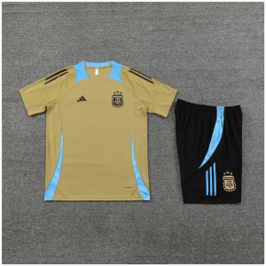 Tenue d'entraînement courte pour enfants Argentine Or 2024