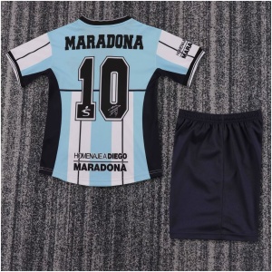Maillot rétro pour enfants d'Argentine Maradona 2001