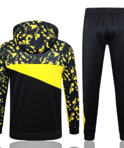 Survêtement d’entraînement Borussia Dortmund 2023/24 : Sweat à capuche + Pantalon Noir