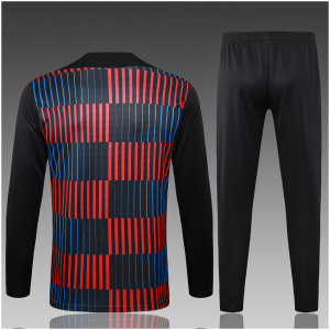 Tenue d’entraînement enfant FC Barcelone noire à rayures verticales 2024/25