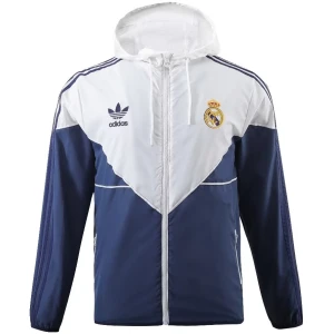 Veste coupe-vent toutes saisons Real Madrid blanche 2023/24