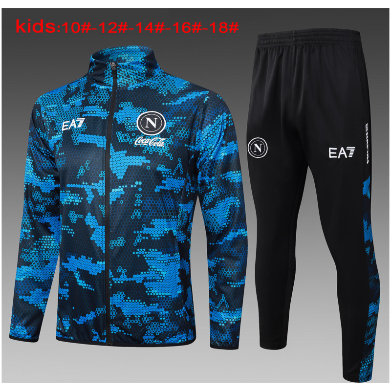 Ensemble d’entraînement pour enfants Napoli Veste + Pantalon Bleu 2024/25