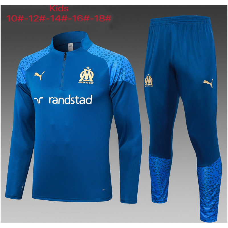 Ensemble d’entraînement Olympique de Marseille Enfants Bleu 2023/24