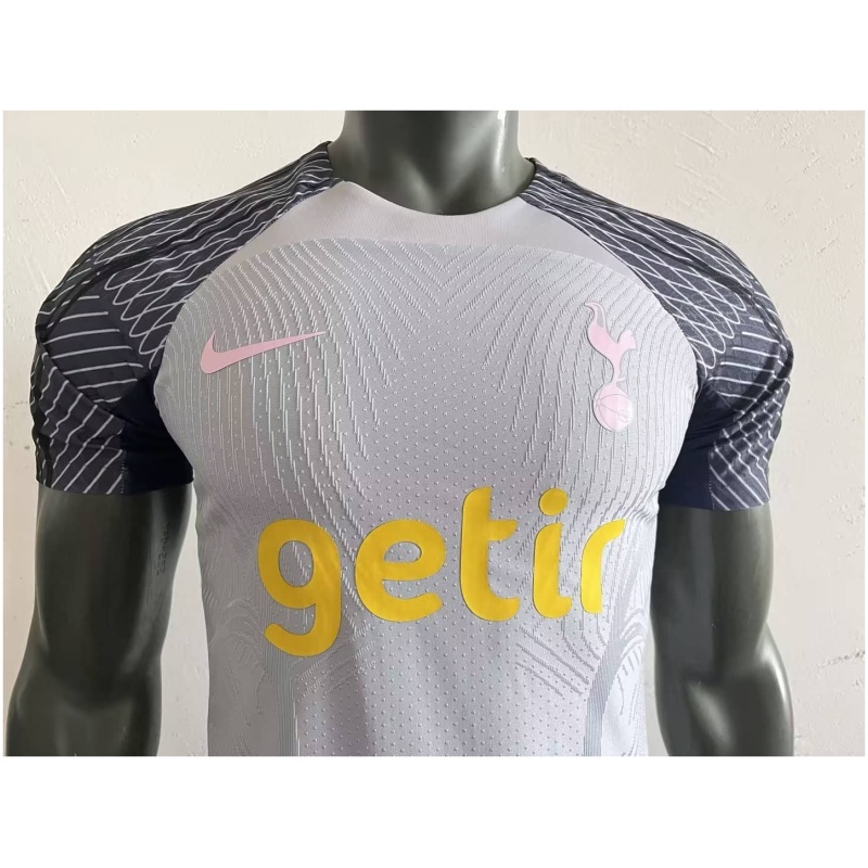 Maillot d’entraînement pré-joueur authentique gris de Tottenham Hotspur 2023/24 – joueur