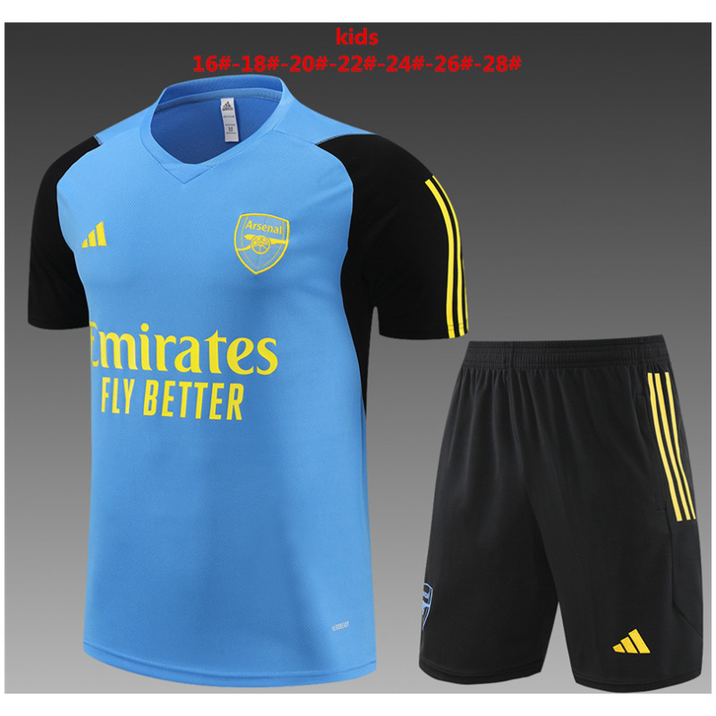 Ensemble d’entraînement court pour enfants Arsenal Bleu 2023/24
