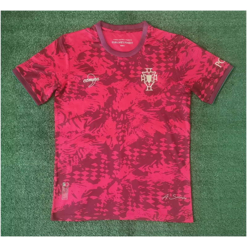 Maillot d’entraînement court rouge du Portugal avant-joueur 2024