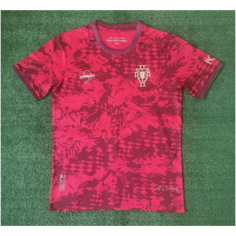 Maillot d’entraînement court rouge du Portugal avant-joueur 2024