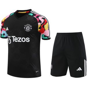 Tenue d’entraînement courte Manchester United noire 2024/25