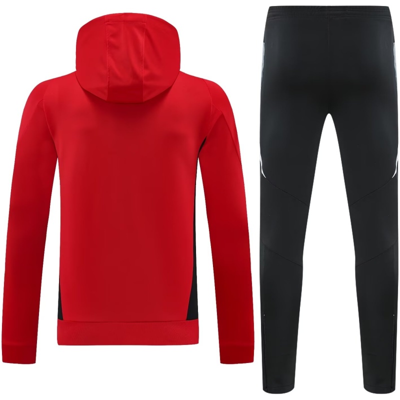 Survêtement d’entraînement Manchester United Hoodie Sweatshirt + Pantalon Rouge 2024/25