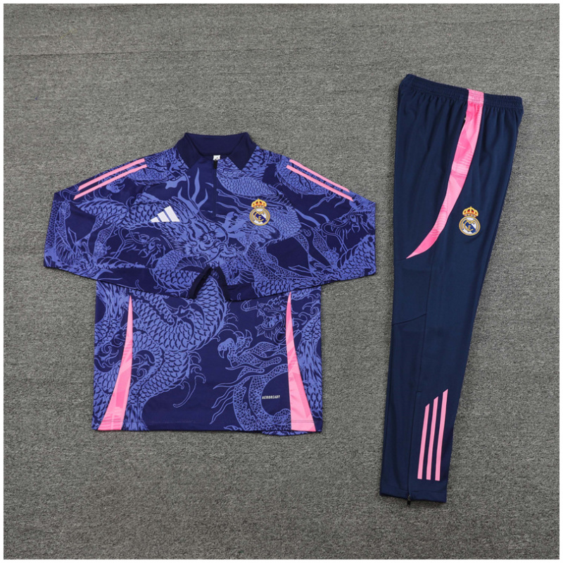 Ensemble d’entraînement pour enfants Real Madrid Dragon Violet 2024/25
