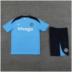 Ensemble d'entraînement Chelsea enfant, short bleu clair 2024/25