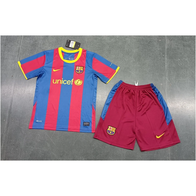Maillot Domicile Retro Barcelone Enfants 2010/11