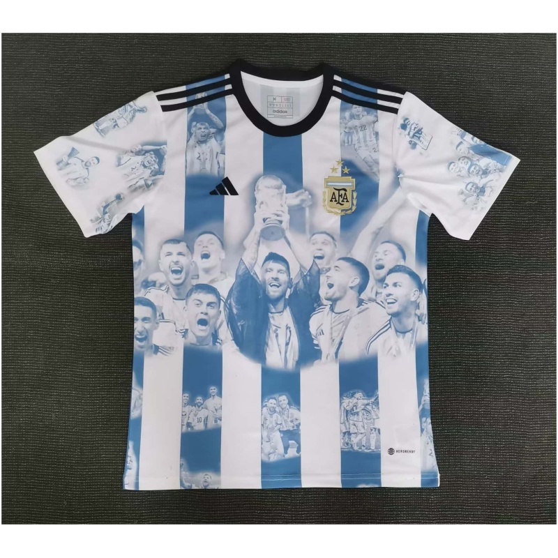 Maillot commémoratif de l’Argentine 3 étoiles championne du monde