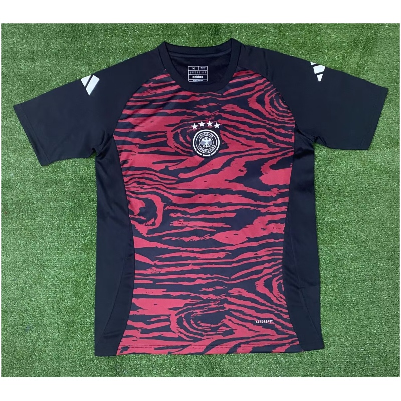 Maillot d’entraînement court de l’Allemagne rouge et noir 2024