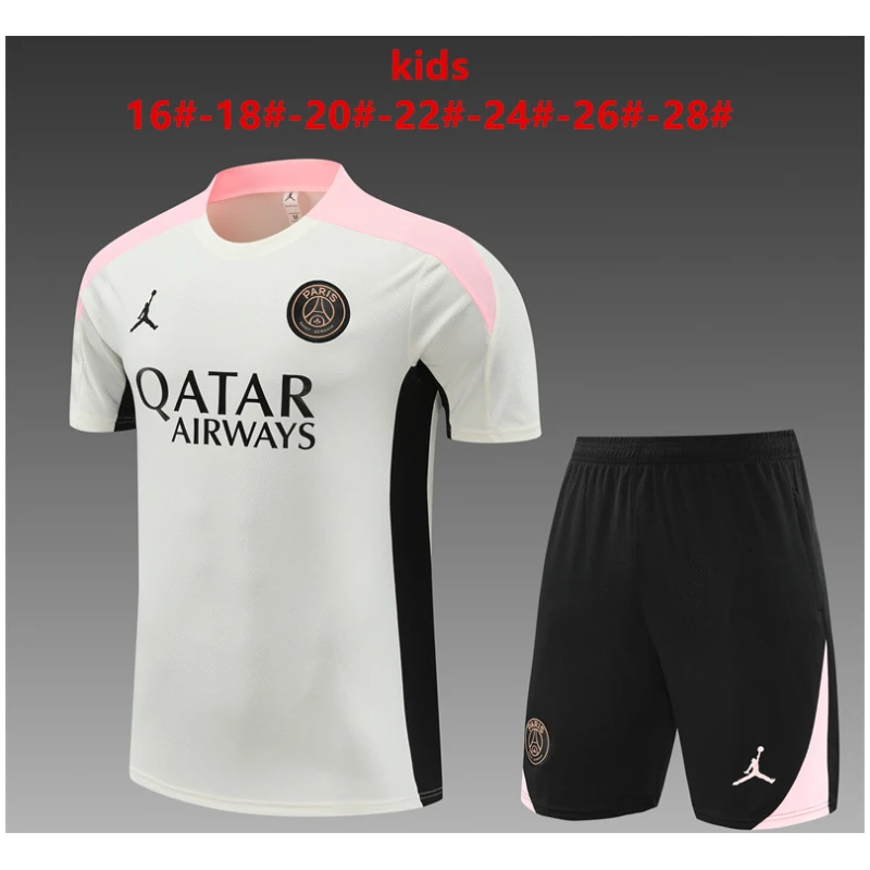 Ensemble d’entraînement court PSG x Jordan Enfant Blanc 2024/25