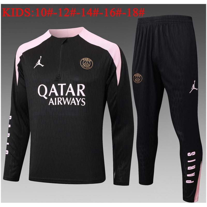 Ensemble d’entraînement PSG x Jordan pour enfants noir 2024/25